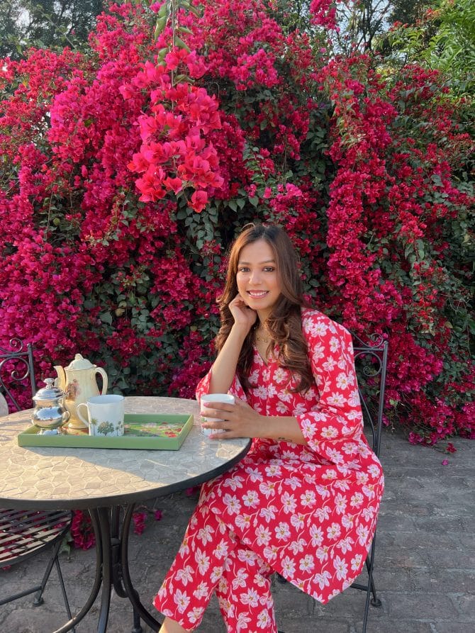 Red Floral Loungewear