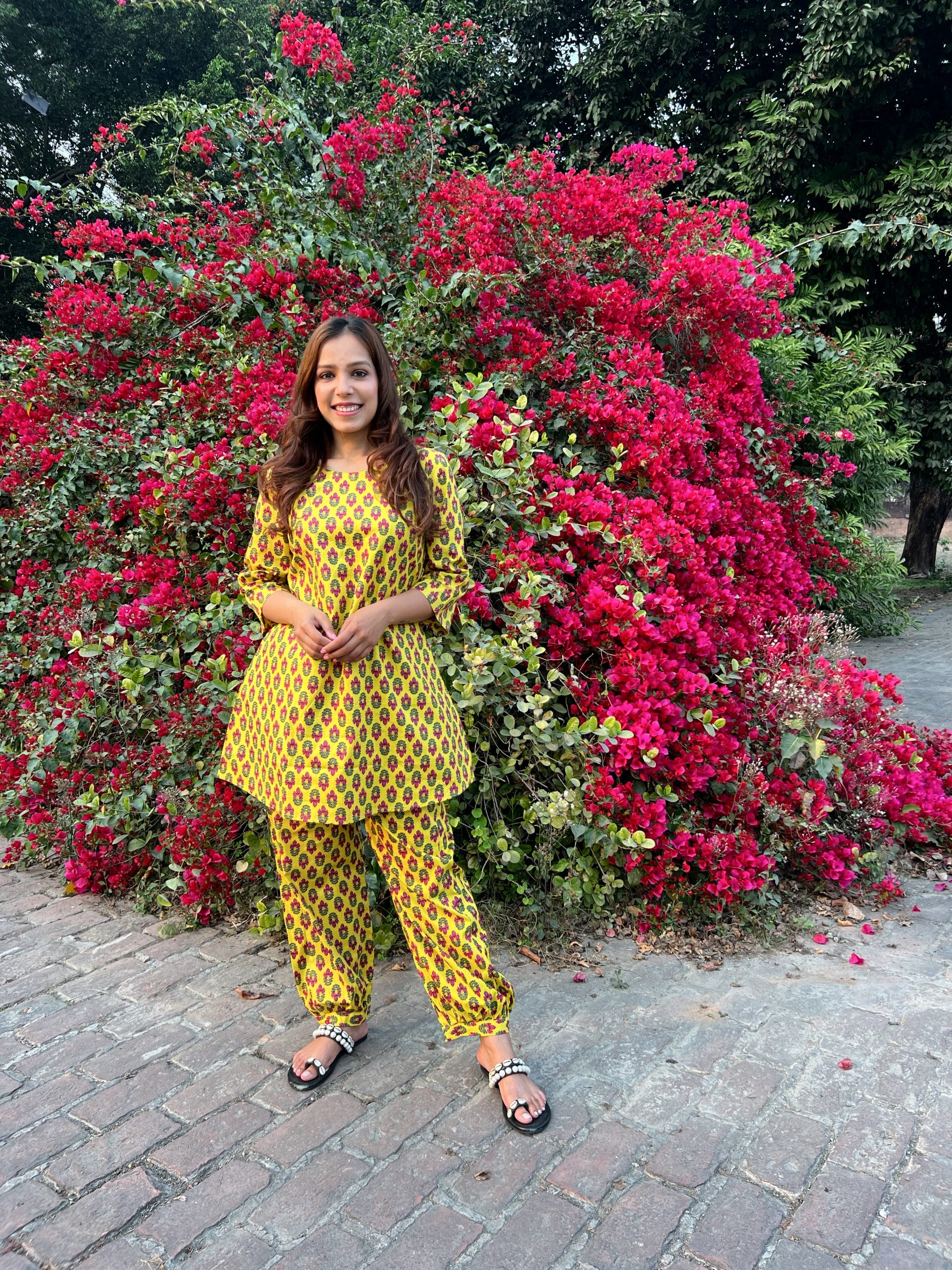 Tezza-4171 Yellow Boat Neck Loungewear Set