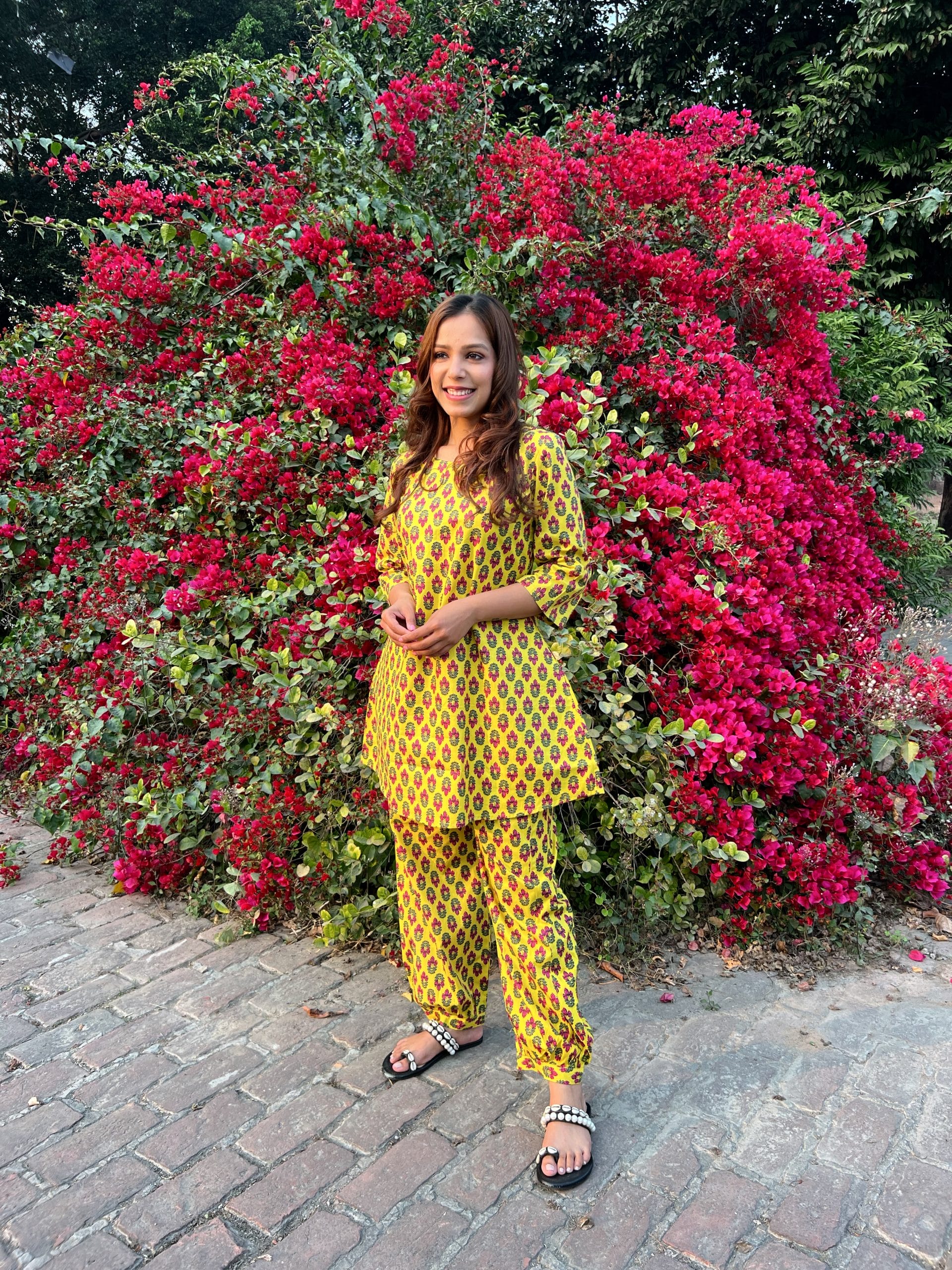Tezza-4402 Yellow Boat Neck Loungewear Set