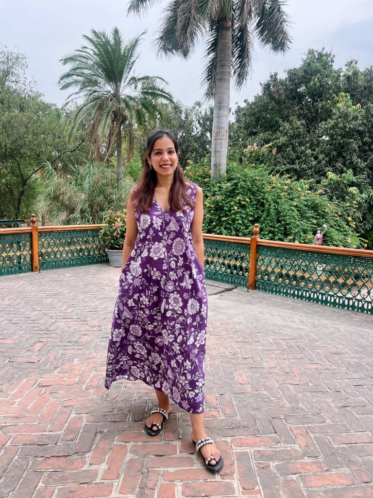 Purple Floral Sleeveless Tunic